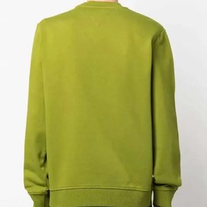 Sweat-shirt tricoté unisexe classique décontracté à manches régulières, couleur unie, coupe oversize, avec badges au col, pour l'automne - Product Image 4