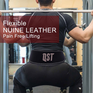 Cow Hide Leather Weightlifting <b>Belt</b> with Powerlifting Buckle GYM Fitness Soft Padded <b>Belt</b> For Weightlifting - Product Image 5