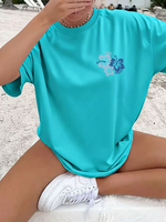 High Quality Silk Screen Printed Summer Plus Size Women's Jersey Short Sleeve T-Shirts Latest Design Crew Neck Slim Fit Casual