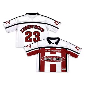 Camiseta de Fútbol Americano para Hombre, Talla Grande, Cuello en V, 100% Poliéster Transpirable, con Número Estampado por Transferencia de Calor, Personalizada y de Alta Calidad - Product Image 6