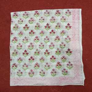 Handcrafted Chanderi Cotton Dupatta Stylish Party Shawl Hand Block Print Leaf Pattern Lightweight Summer - Product Image 6