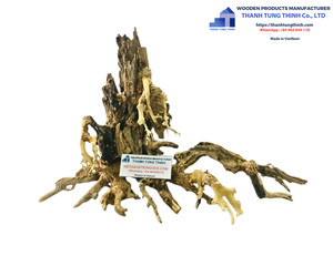 Décoration d'aquarium en bois flotté artisanal de qualité supérieure, forme irrégulière, durable, fabriqué au Vietnam - Product Image 1