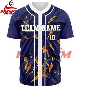 Maillot de baseball personnalisé de qualité durable, sublimation, grande taille, manches courtes, tissu léger et doux, coupe confortable, respirant - Product Image 5