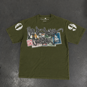 เสื้อยืดสตรีทแวร์ลายกราฟิกขนาดใหญ่พิเศษสำหรับผู้ชาย ผ้าฝ้าย 100% เนื้อหนา พิมพ์ลายวินเทจ ฮิปฮอป ทรงหลวม รับผลิตแบบ OEM ODM - Product Image 2