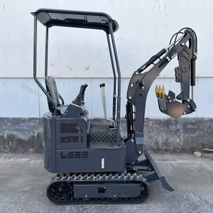 Mini-pelle compacte d'occasion de 3000 kg, jaune, avec lame de bouteur avant et chenilles en caoutchouc pour un nivellement résidentiel précis - Product Image 1