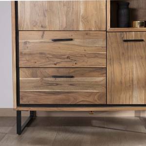 Vandana Autumn Legacy Petit buffet en bois d'acacia avec portes, niches et tiroirs, style industriel Baltik - Product Image 3