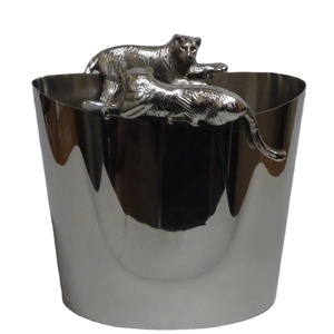 New Arrival Metal <b>Wine</b> Cooler with 2 Brass Handles Metal <b>Bar</b> Tools From India Champagne <b>Wine</b> Cooler Metal <b>Wine</b> Chiller Cooler - Product Image 1