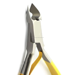 Manicure Pedicure <b>Cuticle</b> Nail Nipper Half Gold Stainless Steel Clipper Nail <b>Trimmer</b> Cutter Professional Salon Nail Care Tool - Product Image 2