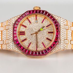Reloj de Alta Calidad Personalizado con Diamantes Cultivados en Laboratorio, Reloj de Acero Inoxidable de la Mejor Calidad para Hombre - Product Image 1
