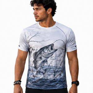 Camiseta de Pesca de Manga Corta para Hombre, Protección UV UPF 50+, Impermeable, de Secado Rápido, para Deportes al Aire Libre - Product Image 2