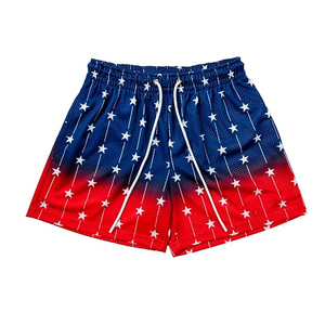 Sublimation Printed Mesh Fabric Compression Double <b>Layer</b> Floral Pattern Custom Designs Summer Quick-drying Breathable Shorts Men - Product Image 1