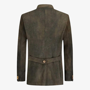 Maßgefertigte Winter-Trachtenjacke für Herren Traditioneller Janker Loden-Oberbekleidung Stehkragen 100% Wolle Atmungsaktives Wollfutter - Product Image 2