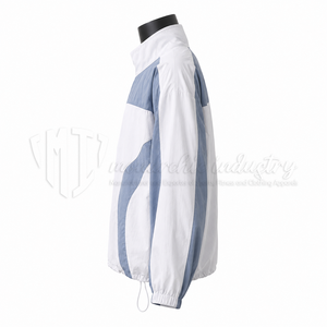 Veste coupe-vent en nylon pour homme personnalisée, vêtements de sport bicolores, veste décontractée légère pour l'extérieur - Product Image 5