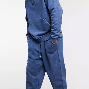 Survêtement à capuche gris et blanc pour homme, avec fermeture éclair intégrale et poches latérales, style décontracté pour l'automne - Product Image 3