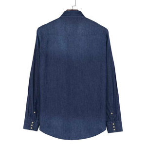Reasonable Price Long Sleeve Turnover Collar Men's Denim Shirts Low MOQ Premium Selling button Down Shirts For Men - Product Image 6