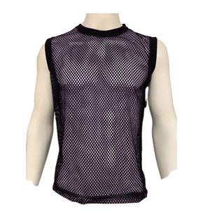 Débardeur sans manches en maille noire pour homme, col rond, respirant, en polyester uni, pour l'entraînement estival, coupe classique pour adulte - Product Image 4