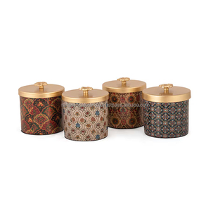 Stylish Pure Copper <b>Tea</b> <b>Coffee</b> and <b>Sugar</b> <b>Canisters</b> With Enamel High Quality Available in Diverse Designs and Sizes - Product Image 1