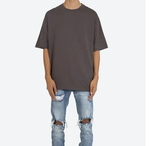 T-shirt décontracté pour homme de haute qualité, 100% coton, coupe ample, manches courtes, col rond, respirant, personnalisable - Product Image 5