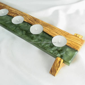 Azulejos de madera: un toque natural para cada espacio Portavelas Encanto rústico: Portavelas de madera y resina hecho a mano por FWE - Product Image 2