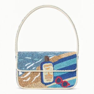 Bolso de Hombro con Cuentas Temática de Londres Hecho a Mano, Bolso de Mano con Cuentas de Autobús Rojo y Taxi, Bolso Elegante para Mujer, Bolso de Fiesta - Product Image 5