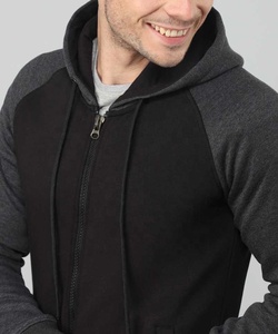 Sudadera con capucha de algodón con cremallera para hombre, forro polar de invierno con mangas raglán, logotipo personalizado, ropa de calle, sudaderas con capucha de lana con diseño en blanco - Product Image 6
