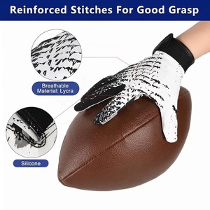 Gants de football américain personnalisés de haute qualité, adhérence collante, pour adultes et jeunes, vêtements de sport, gants d'entraînement - Product Image 3