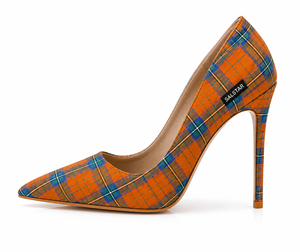 Escarpins à talons aiguilles personnalisés à motif écossais pour femmes – Chaussures de soirée de luxe à bout pointu et à carreaux - Product Image 3