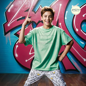 Teenager Oversize Casual Breathable T-<b>Shirts</b> Summer Unisex Baggy Fit Cotton Eco-Friendly Tees Trendy Streetwear <b>for</b> Boys Girls - Product Image 6