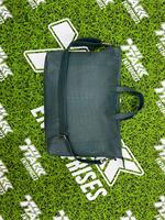 Bolso tote de cuero transpirable ecológico unisex personalizado con logotipo, bolso de viaje 100% cuero