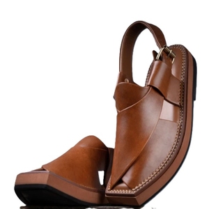 Men's Genuine Leather <b>Flat</b> <b>Sandals</b> Open Toe Buckle Strap Geometric Pattern Casual Summer Style Rubber Outsole EVA Midsole - Product Image 6