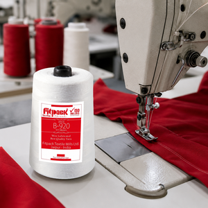 Export Quality B920 White Industrial Sewing Thread 915 Meter Wax Lubricated Cone Yarn for Textile <b>Mills</b> - Product Image 2