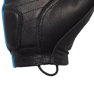 Leather <b>Half</b> Finger Racing Gloves With Drawstring Closure For Riding Unisex Non <b>Slip</b> Design - Product Image 4