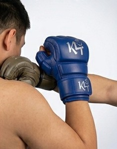 Guantes de Boxeo de Medio Dedo, de Cuero PU, para Entrenamiento y Sparring, para MMA, Muay Thai, Kickboxing, KLTW INT'L KL-MMA-001 - Product Image 2