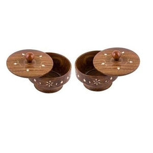 Handmade Wooden Decorative Storage Box <b>with</b> <b>Lid</b> | Carved Wooden Jewelry Box | Multipurpose Dry Fruit Snack Storage <b>Bowl</b> for Home - Product Image 6