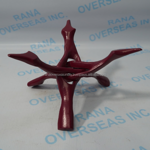 <b>Rustic</b> Metal Tripod Stand Holder Elegant Decorative Sculpture for Tabletop <b>Shelf</b> Living Room Office Display - Product Image 4