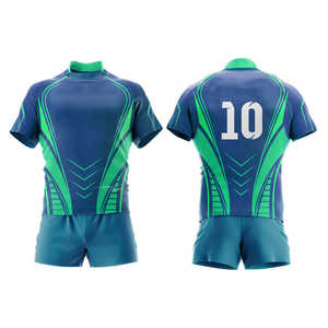 Hot Sale Team Wear Wholesale Price Rugby Uniforms Custom Made Men Rugby Football Wear Uniform Made With Polyester <b>Material</b> - Product Image 1