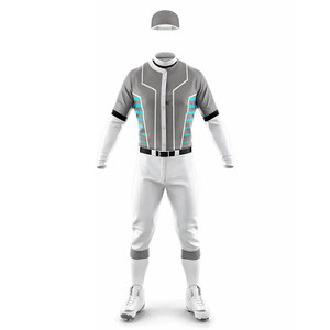 Tenues de baseball personnalisées en polyester grande taille, motifs imprimés écologiques, vêtements de sport pour adultes, uniformes d'équipe - Product Image 5