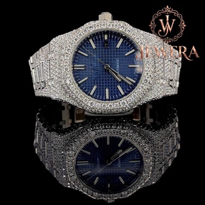Reloj de Lujo Hip Hop de Acero Inoxidable con Diamantes Moissanite, Esfera Personalizada y Acabado de Joyería Premium Disponible al Mejor Precio - Product Image 3