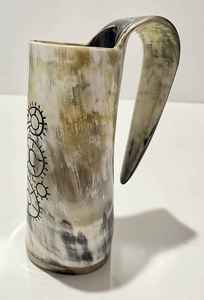 Handmade Reusable Eco-Friendly Classic Drinking Horn <b>Mug</b> for Beer Wine & Home Decor-Durable <b>Large</b> Capacity - Product Image 5