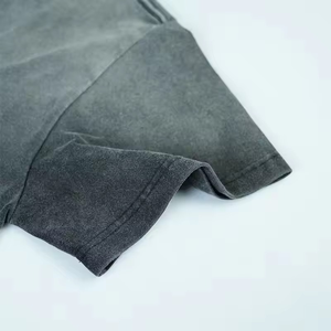 เสื้อยืดลายแอซิดวอชผู้ชาย คุณภาพสูง ผ้าฝ้าย ระบายอากาศดี สวมใส่สบาย รับออกแบบตามสั่ง บริการ OEM ขายส่ง เสื้อผ้าสตรีทแวร์ปากีสถาน - Product Image 5