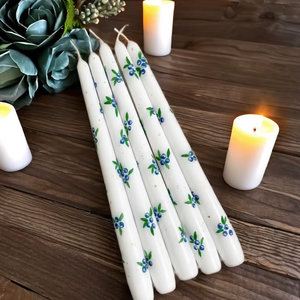 Velas Decorativas Pintadas a Mano, Coloridas y Modernas para Decoración del Hogar (Juego de 4) para Bodas, Halloween, Pascua y Diwali - Product Image 1