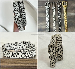 New Handcrafted Hair on Animal Print Western Women's <b>Belt</b> Handmade 100% Real Leather <b>Boho</b> Style Fur Cover Buckle <b>Belt</b> for Jeans - Product Image 3