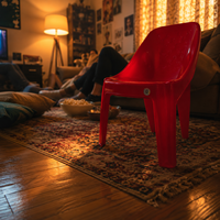 Chaise de salon empilable ergonomique et légère en plastique CHARLIE BOX CHEX, résistante à l'eau, pour hôtel, salle à manger, usage extérieur