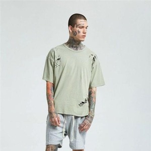 Wholesale Heavy Weight Tee Blank Oversize Distress T-Shirt Unisex <b>Box</b> Tshirt Custom Distressed Oversized Men T Shirts - Product Image 3