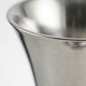 Vase à fleurs de table en laiton et acier inoxydable fait main WB Inc, 26 cm, finition miroir argenté, design sablier, décoration de mariage - Product Image 3