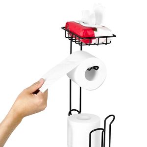 Portarotolo Premium 3-in-1 Autoportante con Mensola in Metallo, Contiene 4 Mega Rotoli, Design con Base Rialzata per Facile Accesso - Product Image 5