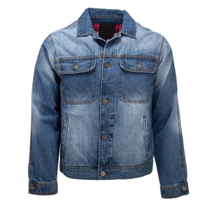 Men's Stonewashed Denim Jacket Button Fly Closure Casual Style Loose Fit 100% Cotton Woven Fabric Winter Windproof Eco-Friendly - Product Image 1