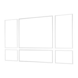 Kit de 3 moulures murales légères en polystyrène peignable pour une installation facile – Panneaux de lambris décoratifs pour murs d'accentuation - Product Image 1