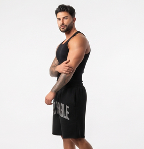 Shorts de sport amples pour hommes avec strass, 100 % polyester polaire, pour entraînement intensif, respirants - Product Image 5