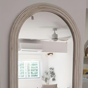 Décoration murale en bois sculpté Smart Art, miroir d'inspiration bohème, décoration d'intérieur, cadre rond en MDF, accent vintage pour le salon - Product Image 5